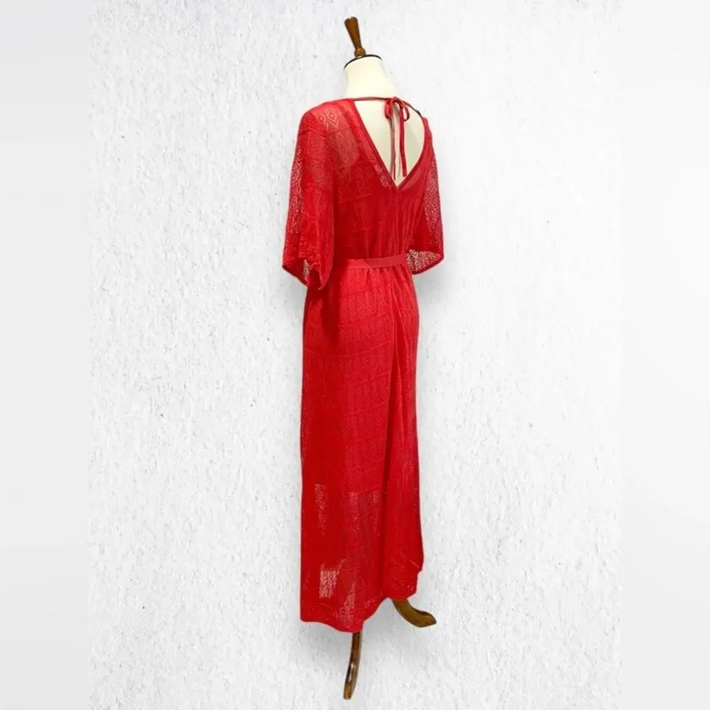 Boden Pointelle Knitted Midi Dress Women's Size 8 - Picture 5 of 13